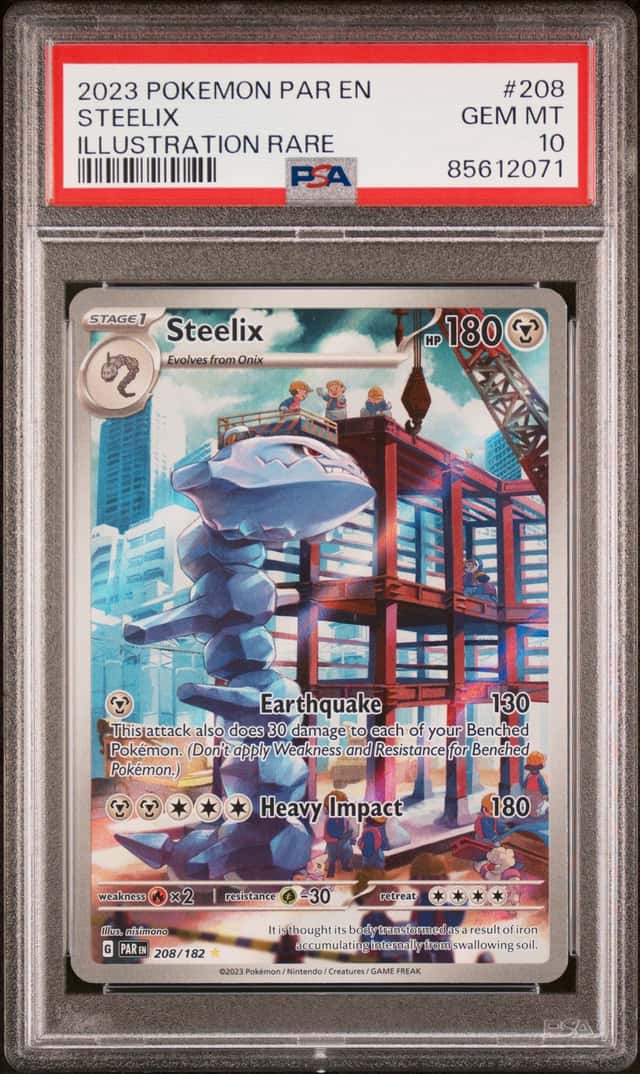 2023 Pokemon SV Paradox Rift Steelix Illustration Rare #208/182 PSA 10 GEM MINT
