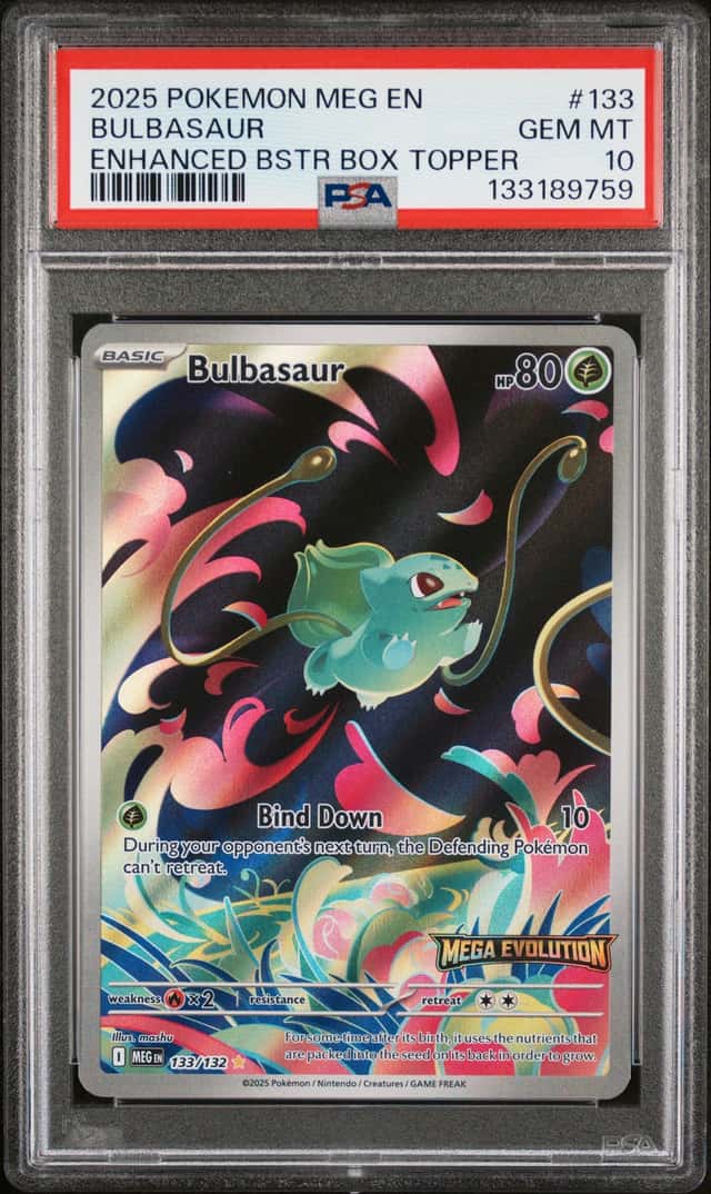 2025 Pokemon Mega Evolution Bulbasaur Promos #133/132 PSA 10 GEM MINT