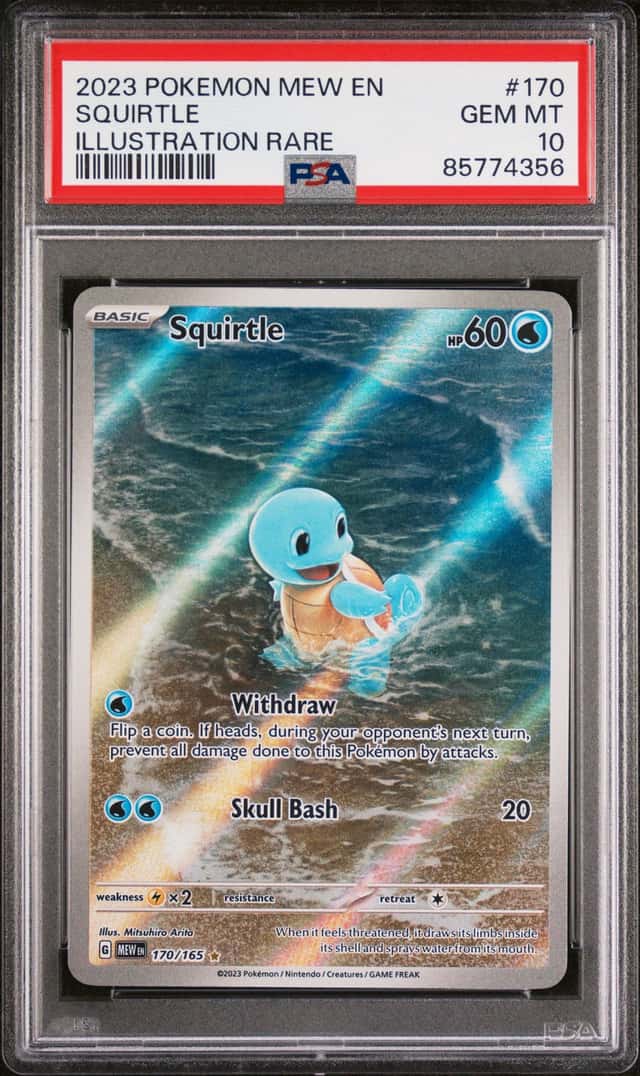 2023 Pokemon SV 151 Squirtle Illustration Rare #170/165 PSA 10 GEM MINT