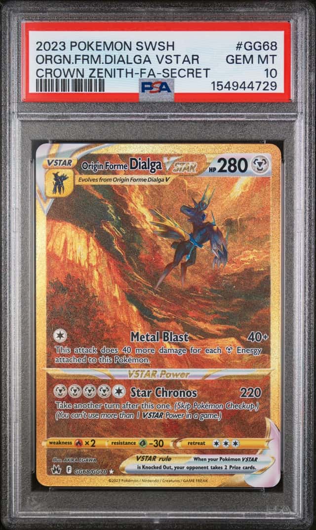 ORIGIN FORME DIALGA VSTAR CROWN ZENITH GG68/GG70 SECRET RARE PSA 10 Q1736