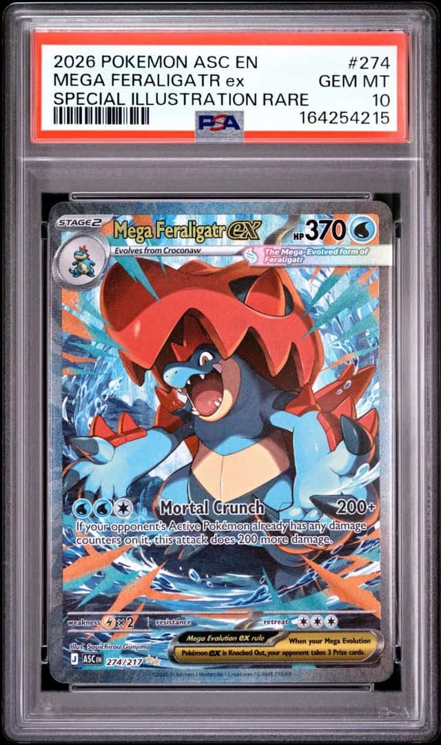 2026 POKEMON ASCENDED HEROES SPECIAL ILLUSTRATION RARE MEGA FERALIGATR EX PSA 10
