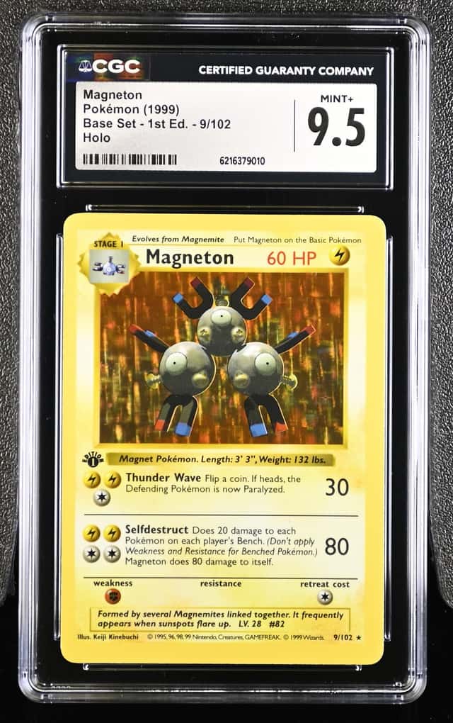 1999 Pokemon 1st Edition Magneton Holo #9/102 CGC 9.5 MINT+