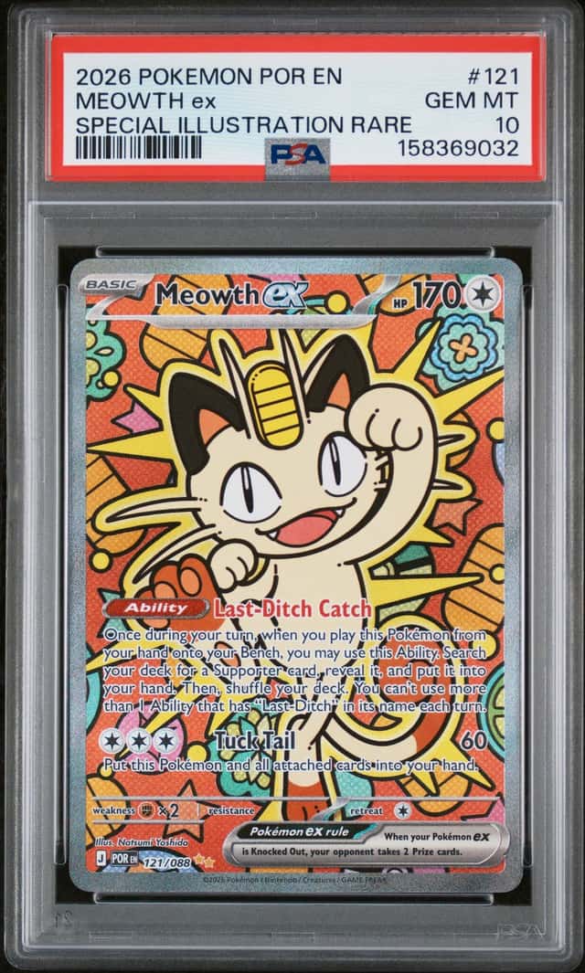 Pokemon Meowth #121 PSA 10