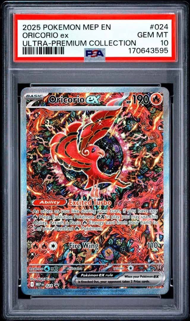 2025 POKEMON MEP EN-ME BLACK STAR PROMO #024 ORICORIO EX PSA 10