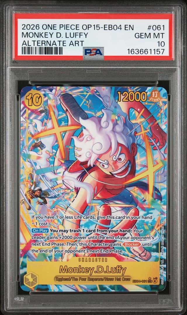 One Piece Monkey D Luffy Alternate Art OP15 EB04-061 PSA 10 Gem Mint