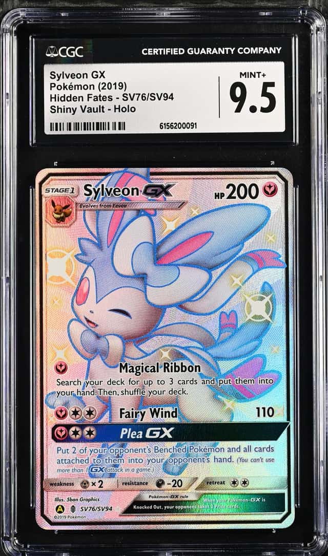 CGC 9.5 MINT+ 2019 Pokemon ENG Sylveon GX A SV76/SV94 Shiny Vault Holo