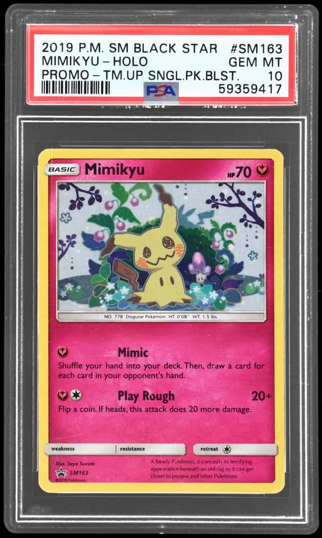 2019 Pokemon Sun and Moon Black Star Promo Team Up Single Pack Blisters Holo Mimikyu #SM163