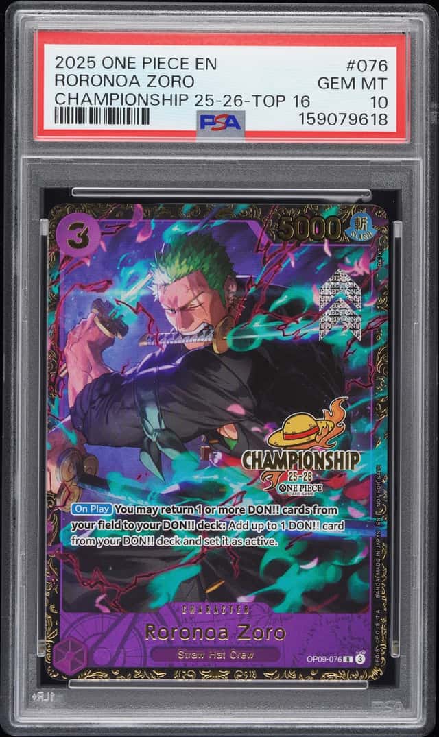 2025 One Piece Promo Championship '25 Regional Top 16 Prize Roronoa Zoro #OP09076