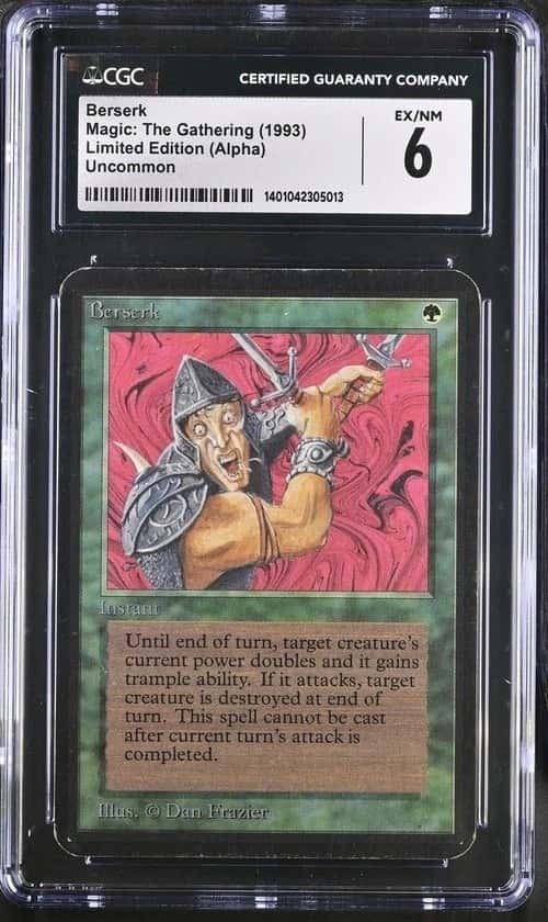 Magic The Gathering Berserk 1993 Limited Edition (Alpha) Uncommon CGC 6