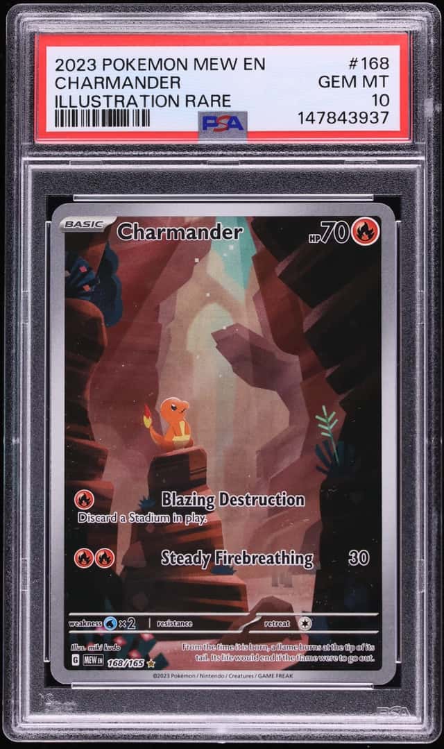 2023 Pokemon Scarlet & Violet 151 IR Charmander #168 PSA 10 GEM MINT