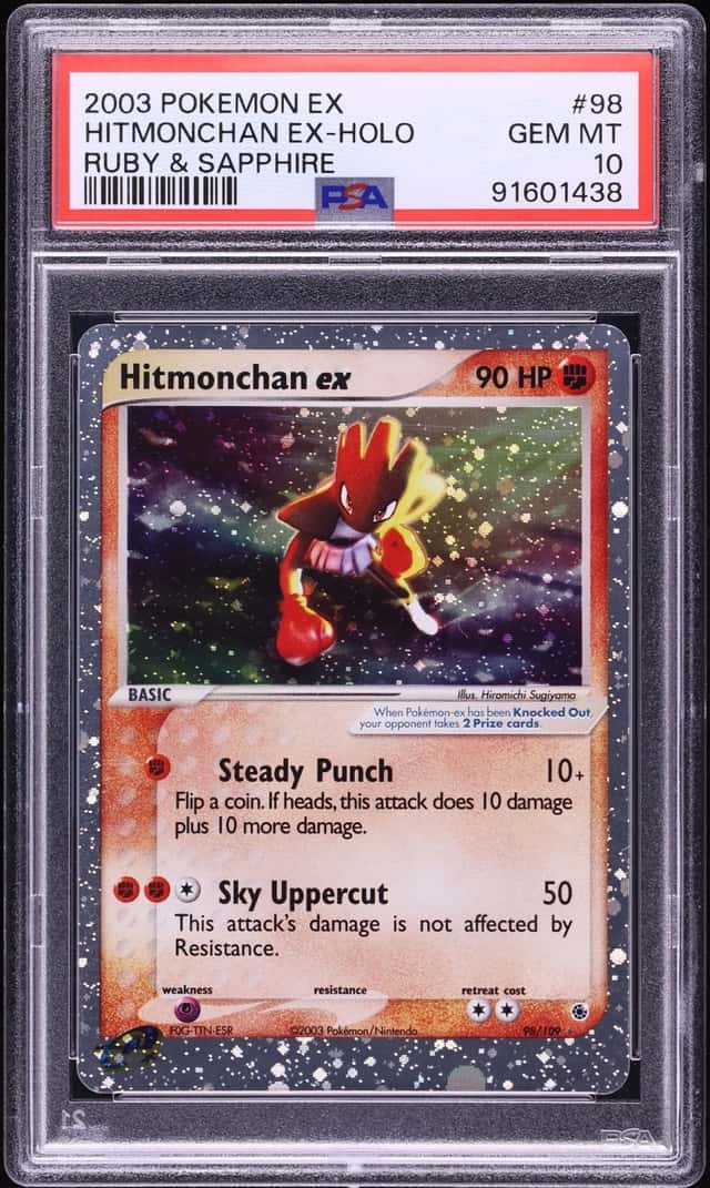 2003 Pokemon EX Ruby & Sapphire Holo Hitmonchan EX #98 PSA 10 GEM MINT