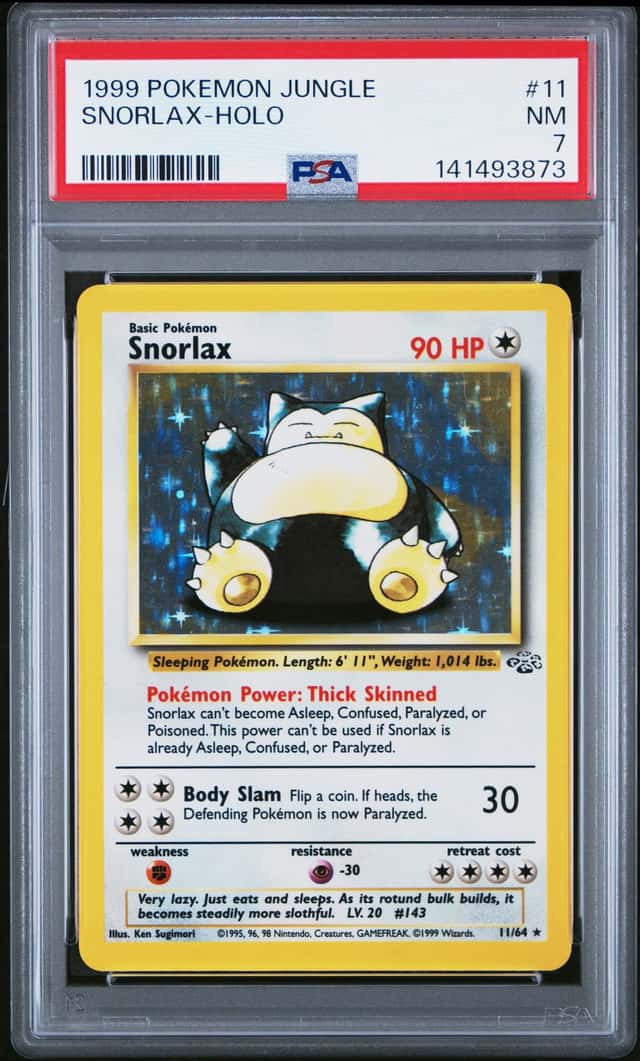 1999 Pokemon Jungle Snorlax #11 Holo PSA 7 NM WOTC
