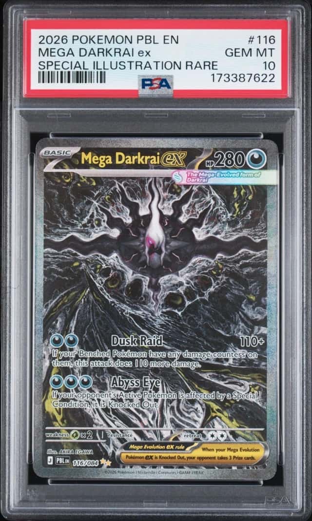 2026 POKEMON PITCH BLACK SPECIAL ILLUSTRATION RARE #116 MEGA DARKRAI EX PSA 10