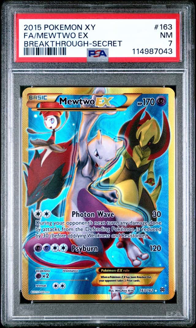 2015 Pokemon XY BREAKthrough Mewtwo #163/162 PSA 7