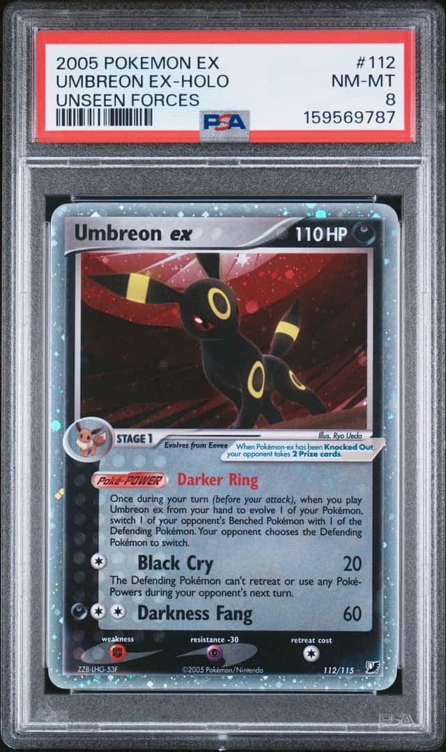 2005 Pokemon EX Unseen Forces Umbreon #112/115 PSA 8