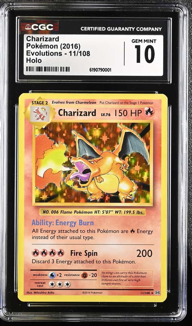 2016 Pokemon XY Evolutions Charizard Rare Holo #11/108 CGC 10 GEM MINT