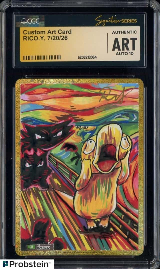 Rico. Y Signed Sketched Pokemon JPN Custom Art Card CGC Authentic AUTO 10