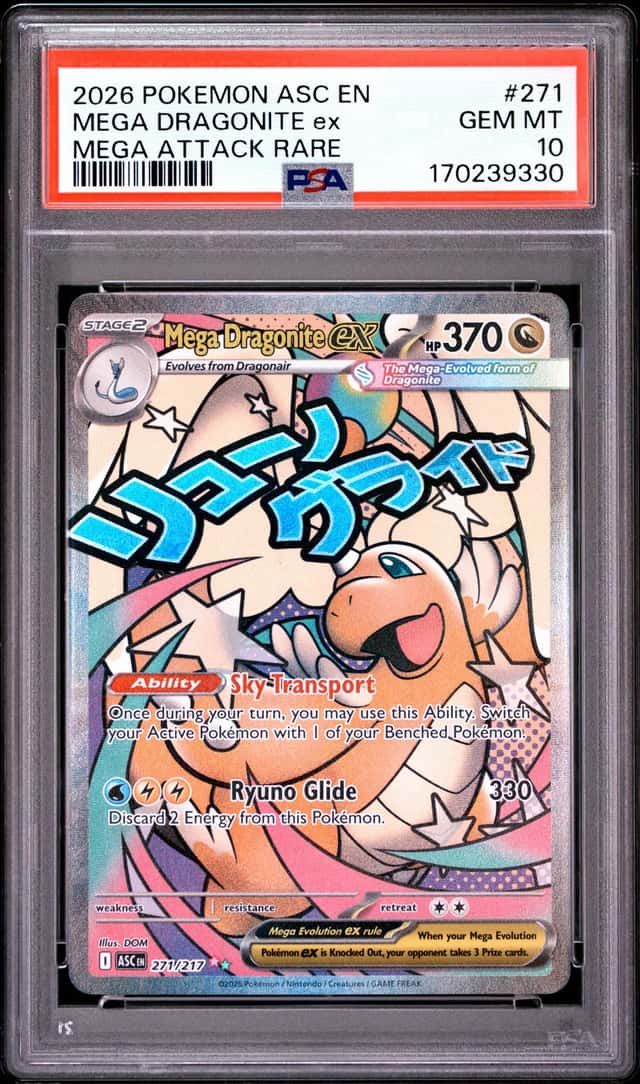 PSA 10 Mega Dragonite EX 271 Attack Rare Ascended Heroes Pokemon