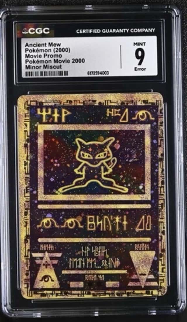Pokemon 2000 Ancient Mew Movie Promo CGC 9 MISCUT With Aligning Cross Air ERROR