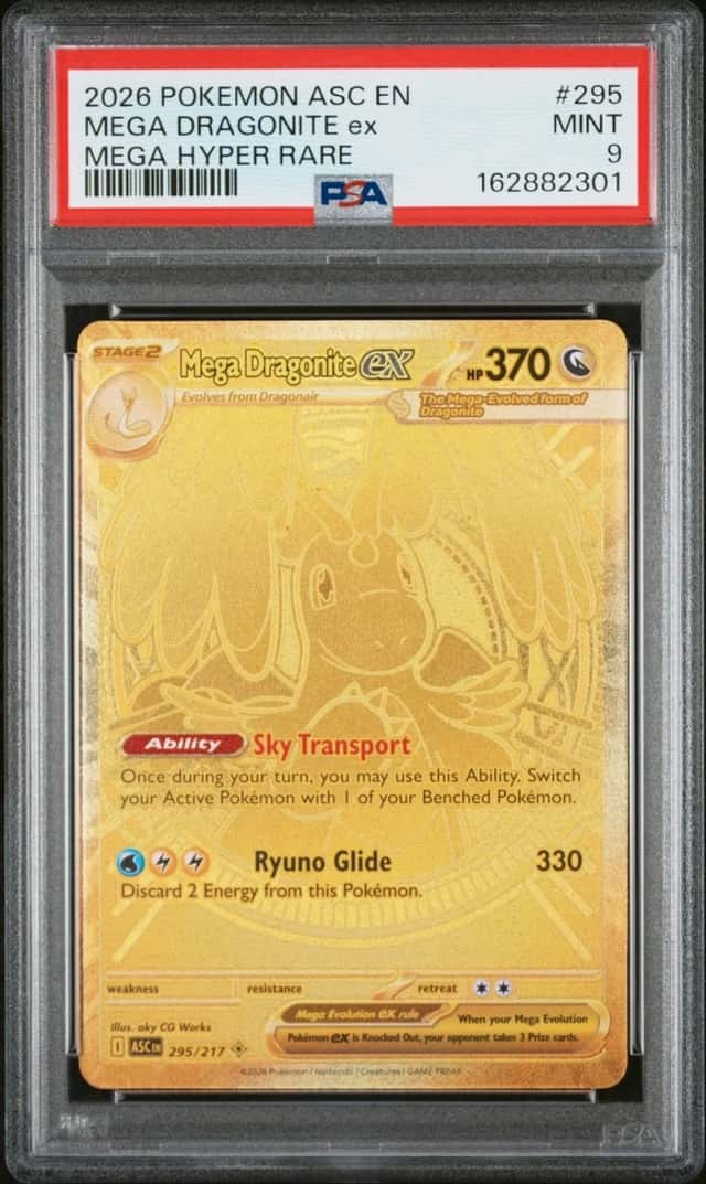 Pokemon Mega Dragonite EX Ascended Heroes 295 Hyper Rare PSA 9