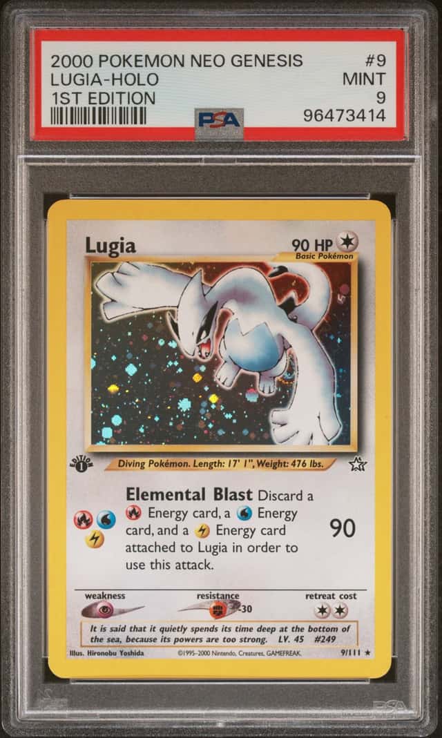 POKEMON LUGIA 2000 NEO GENESIS IST EDITION #9 HOLO PSA 9