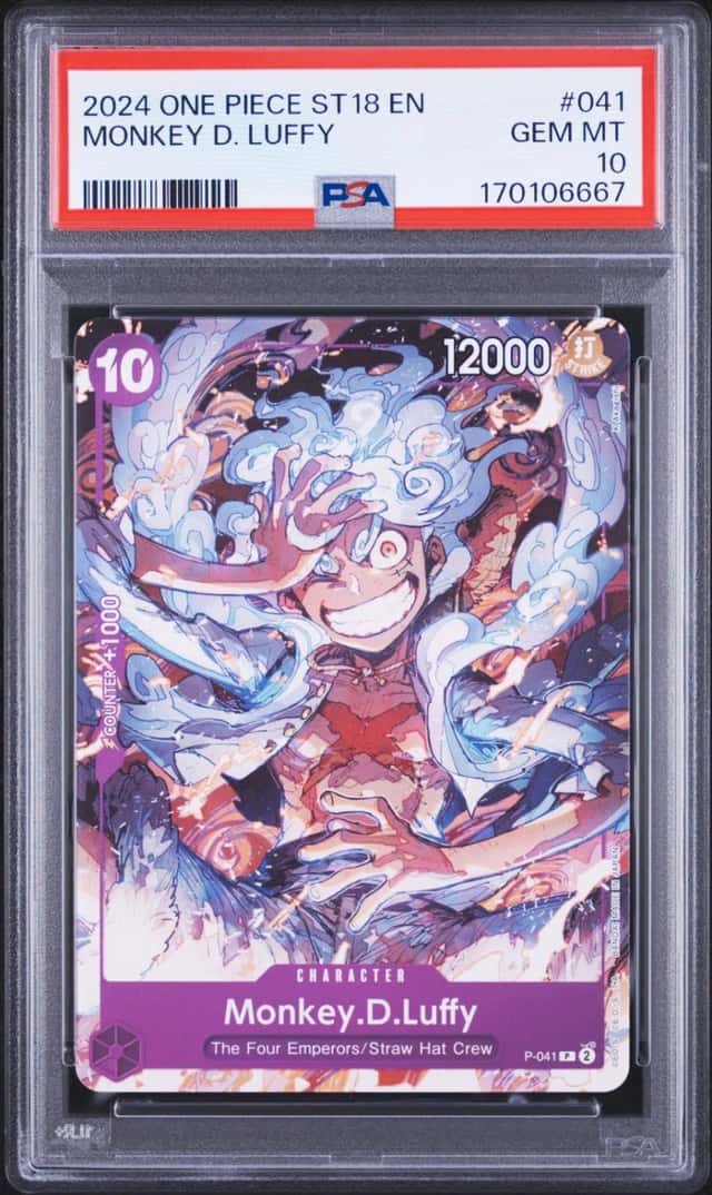 2024 ONE PIECE STARTER DECK ST18-PURPLE MONKEY D. LUFFY P-041 ENGLISH PSA 10
