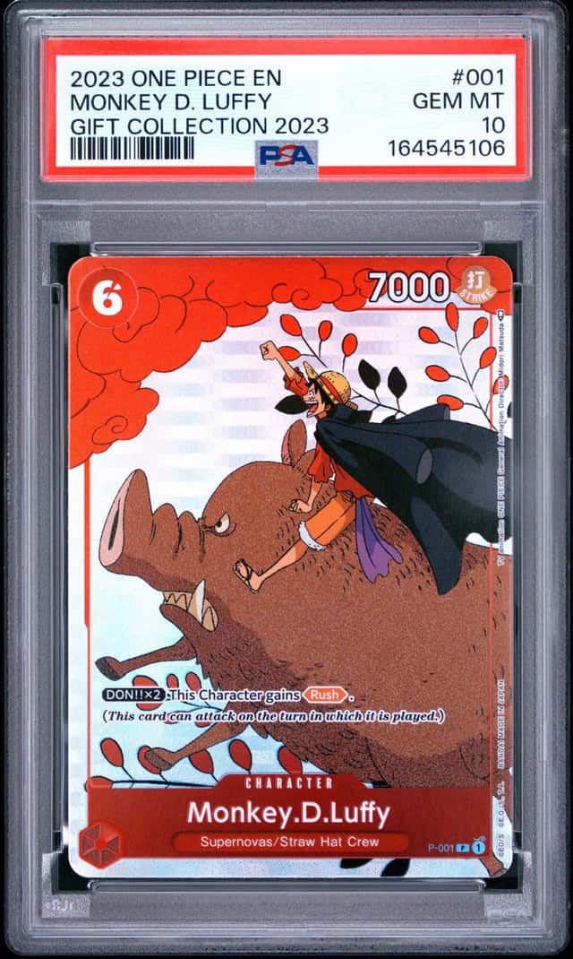2023 One Piece EN Gift Collection 2023 #001 Monkey D. Luffy PSA 10 GEM MINT