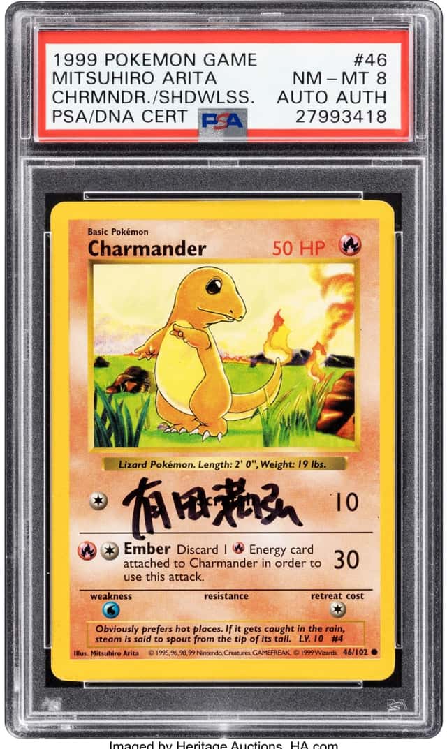 Pokémon Charmander 46 Shadowless Base Set PSA NM-MT...