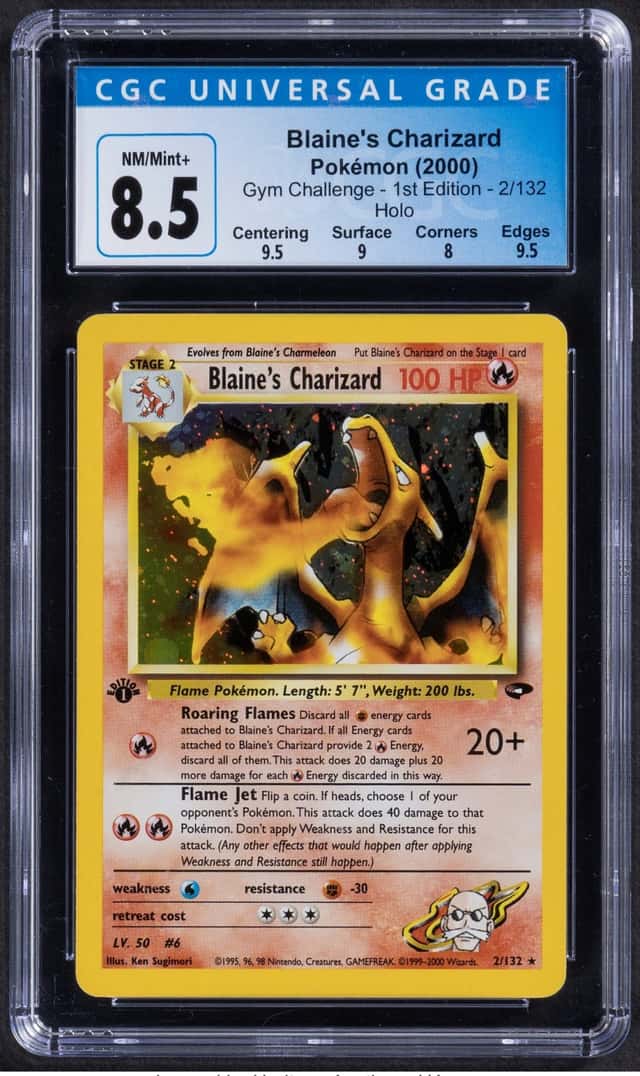 Pokémon Blaine's Charizard 2 1st Edition Gym Challenge...