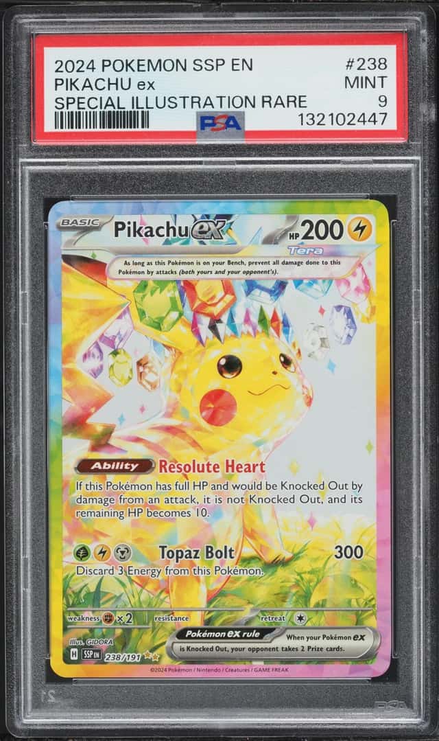 2024 Pokemon Scarlet & Violet Surging Sparks SIR Pikachu EX #238 PSA 9 MINT