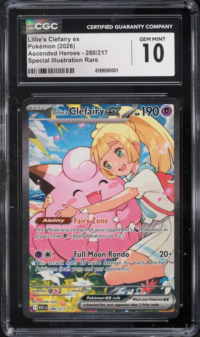 2026 Pokemon Mega Evolution Ascended Heroes SIR Lillie's Clefairy EX #280 CGC 10 GEM MINT