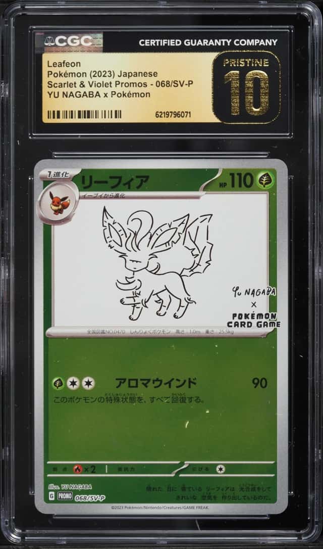 2023 Pokemon Japanese Scarlet & Violet Promo Yu Nagaba X PCG Leafeon #68 CGC 10 PRISTINE