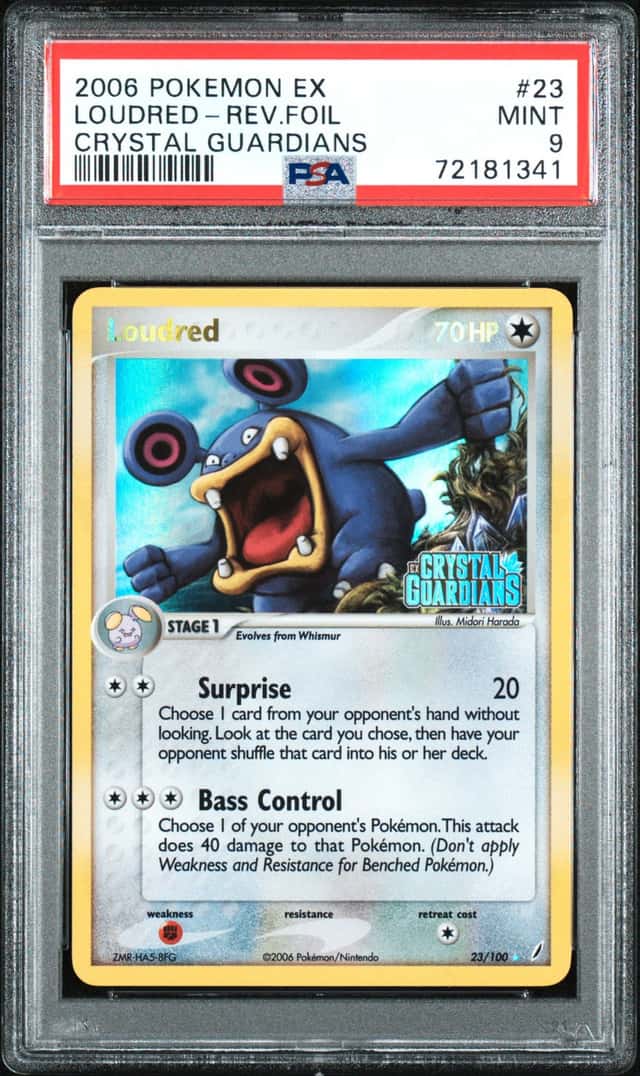 2006 Pokemon EX Crystal Guardians Reverse Holo Loudred #23 PSA 9 MINT