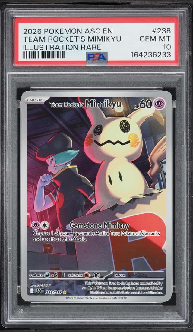 2026 Pokemon Mega Evolution Ascended Heroes IR Team Rocket's Mimikyu #238 PSA 10 GEM MINT
