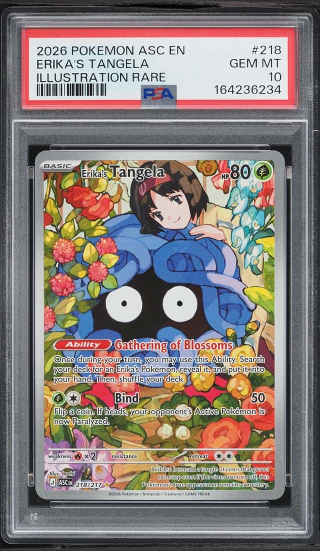 2026 Pokemon Mega Evolution Ascended Heroes IR Erika's Tangela #218 PSA 10 GEM MINT