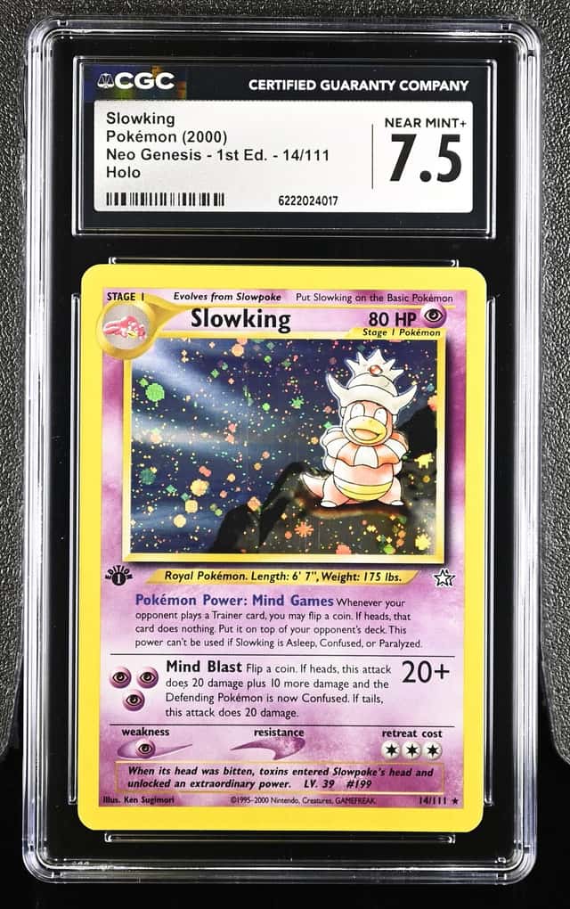 2000 Pokemon Neo Genesis 1st Edition Holo Slowking #14 CGC 7.5 NRMT+