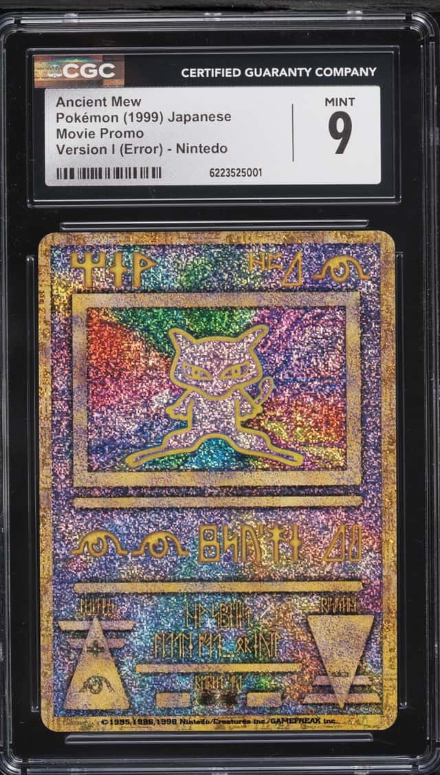 1999 Pokemon Japanese Movie Promo Version I Error Nintedo Ancient Mew CGC 9 MINT