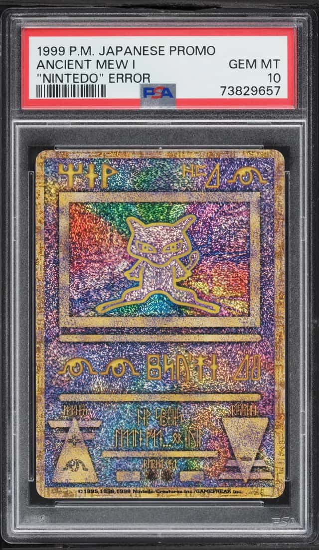 1999 Pokemon Japanese Movie Promo Nintedo Error Ancient Mew I PSA 10 GEM MINT