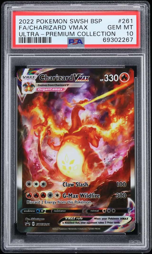 2022 Pokemon SWSH Ultra Premium Collection Promo Full Art Charizard VMAX #SWSH261 PSA 10 GEM