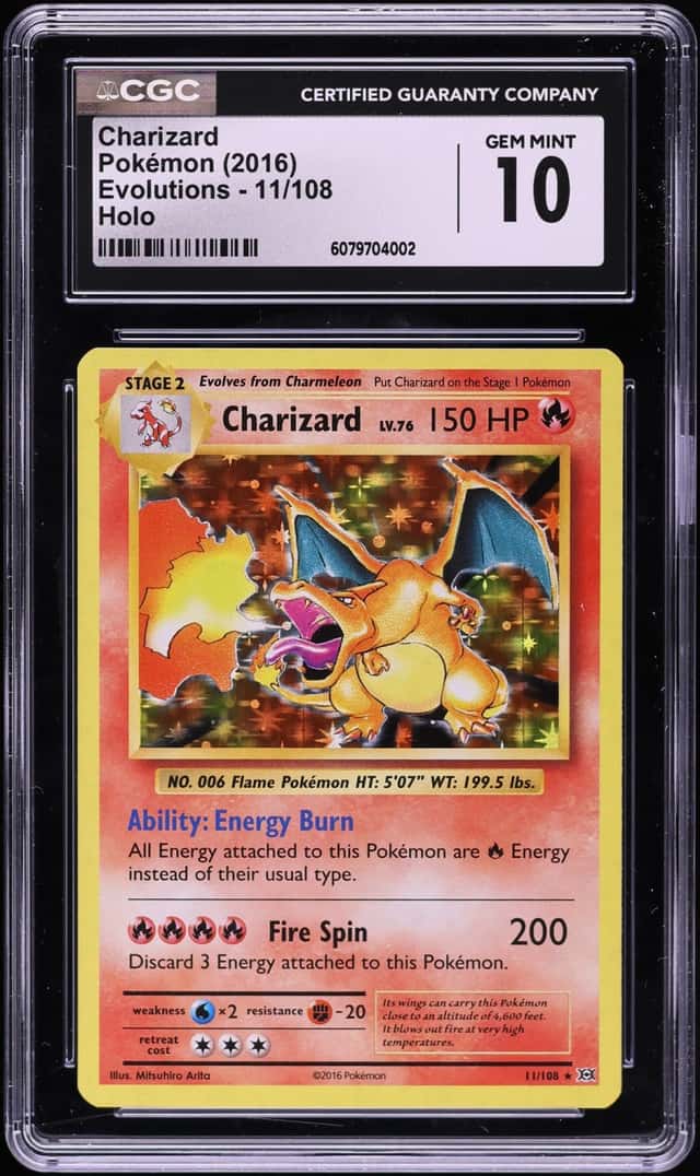 2016 Pokemon XY Evolutions Holo Charizard #11 CGC 10 GEM MINT