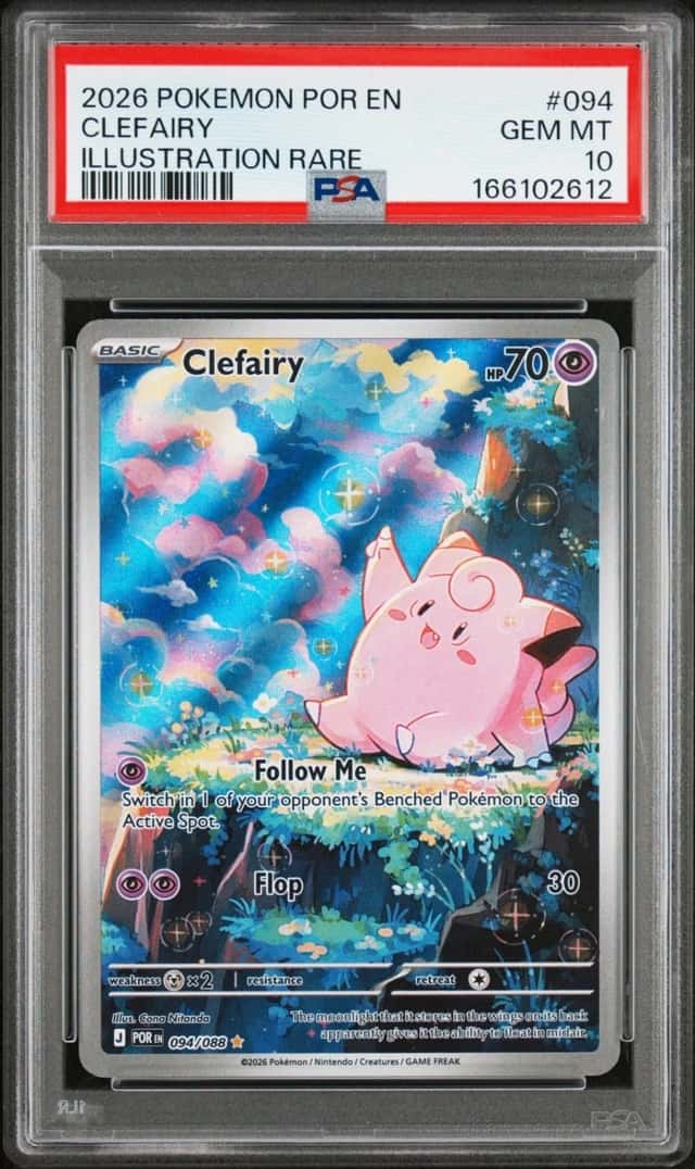 2026 POKEMON POR EN-PERFECT ORDER ILLUSTRATION RARE #094 CLEFAIRY PSA 10