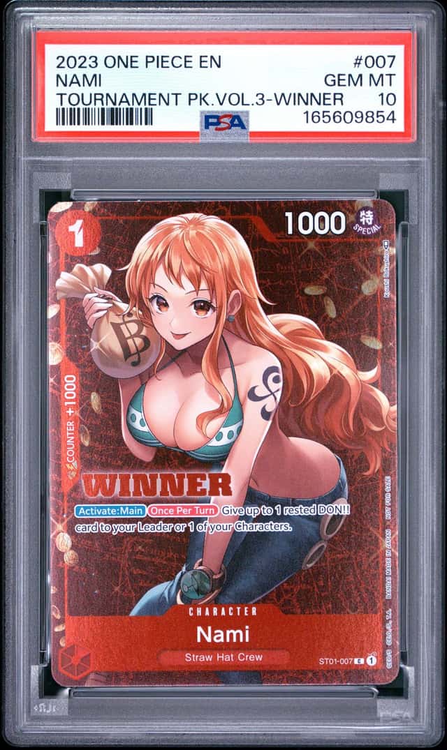 2023 ONE PIECE PROMOS TOURNAMENT PACK VOL.3-WINNER #007 NAMI PSA 10