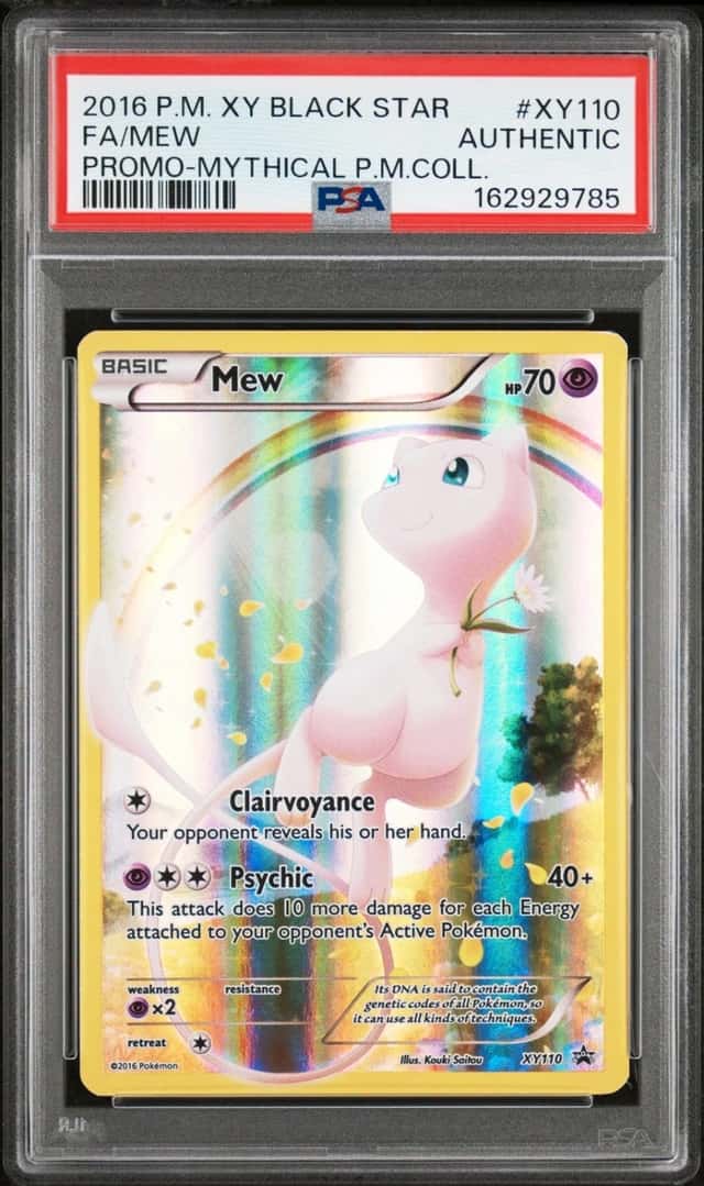 2016 POKEMON XY BLACK STAR PROMO #XY110 FULL ART/MEW PSA AUTHENTIC