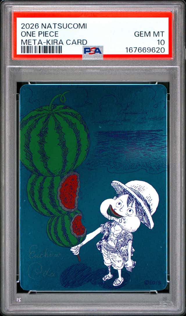 2026 SHUEISHA SUMMER COMICS FAIR NATSUCOMI 2026 META-KIRA CARDS ONE PIECE PSA 10