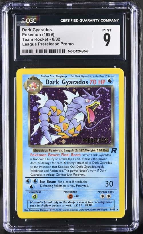 CGC 9 Dark Gyarados 08/82 Wotc Promo Prerelease Holo Pokemon TCG English