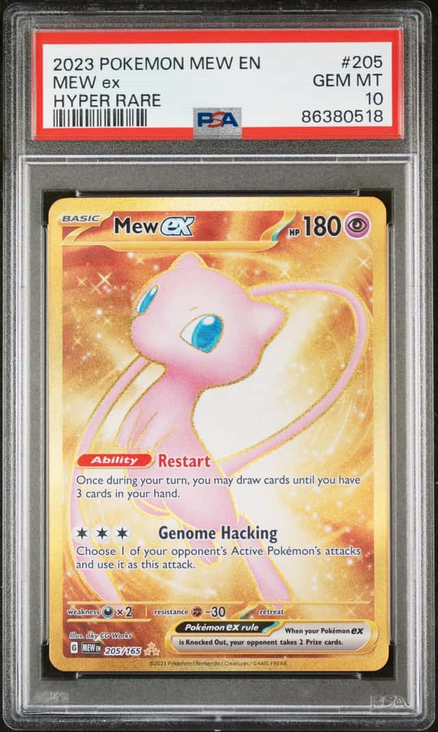 2023 Pokémon 151 English #205 Mew Ex PSA 10 Gem Mint Condition