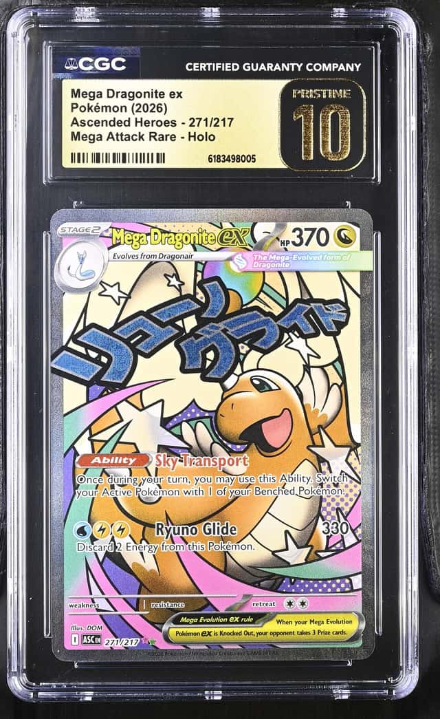 Pokémon Mega Dragonite 271/217 Mega Attack Rare Holo - CGC PRISTINE 10 ENGLISH
