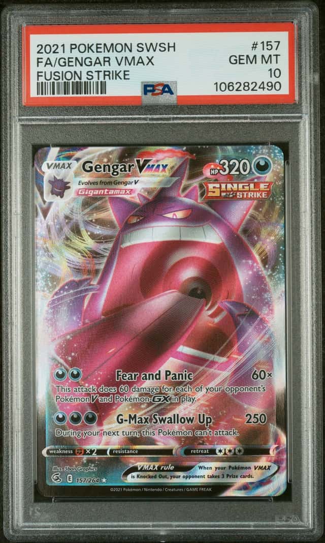 2021 Pokémon Genger Vmax Fusion Strike Psa 10