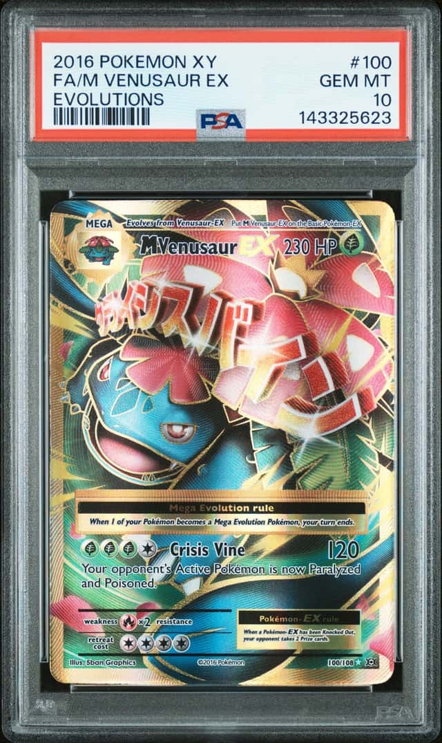 2016 Pokemon XY Evolutions M Venusaur EX #100/108 Full Art PSA 10 Gem Mint