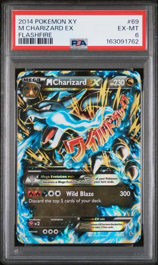 The Pokémon Company 2014 Flashfire M Charizard EX 69/106 Holo Ultra Rare PSA 6